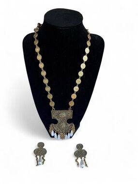Vintage Castlecliff Statement Necklace Set Egyptian Revival